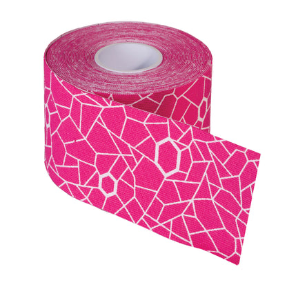 Kinesiology Tape, Pink/White, 2"W x 16-1/2'L, Roll
