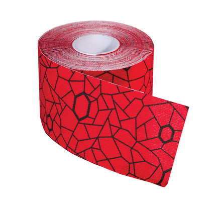 Kinesiology Tape, Red/Black, 2"W x 16-1/2'L, Roll