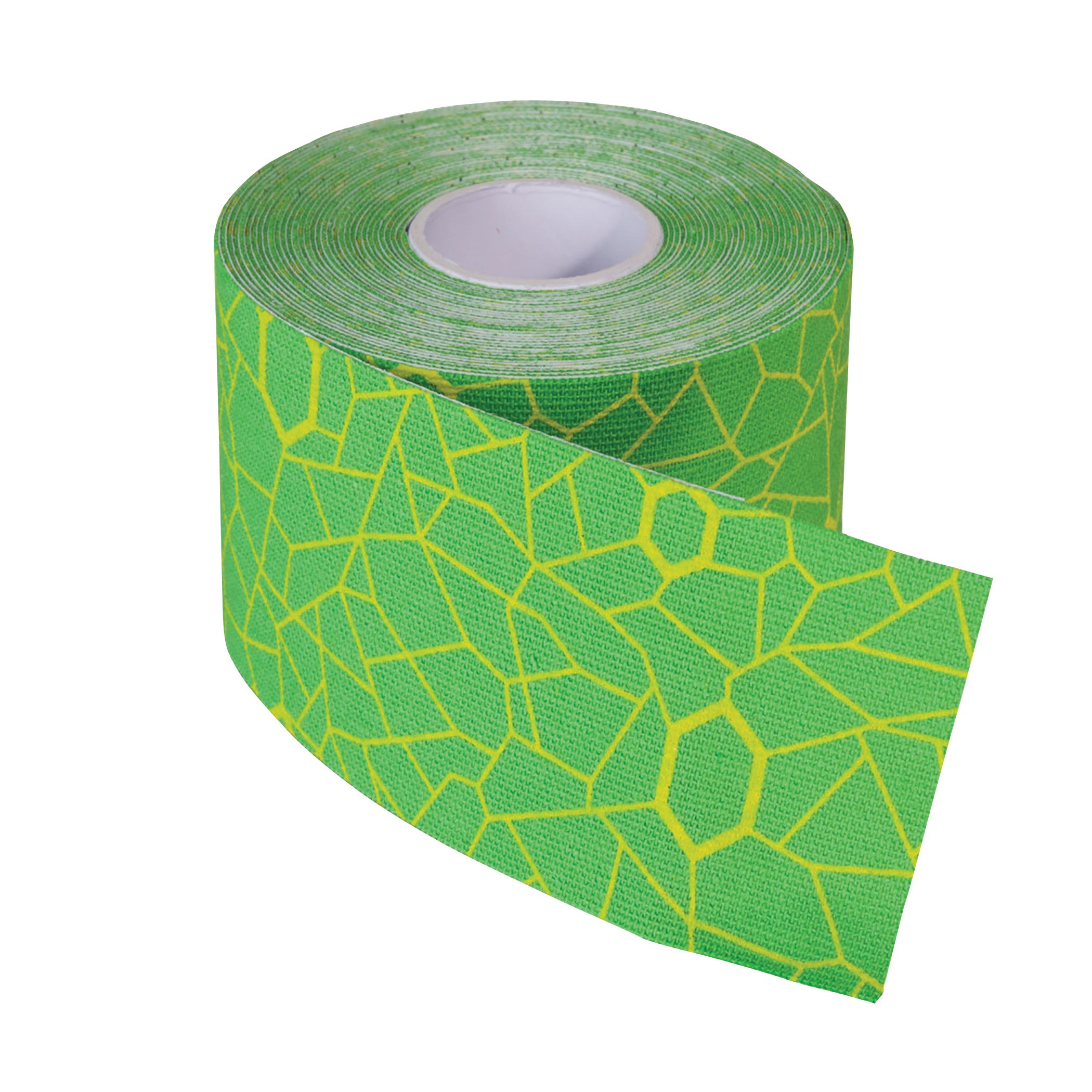 Kinesiology Tape, Green/Yellow, 2"W x 16-1/2'L, Roll