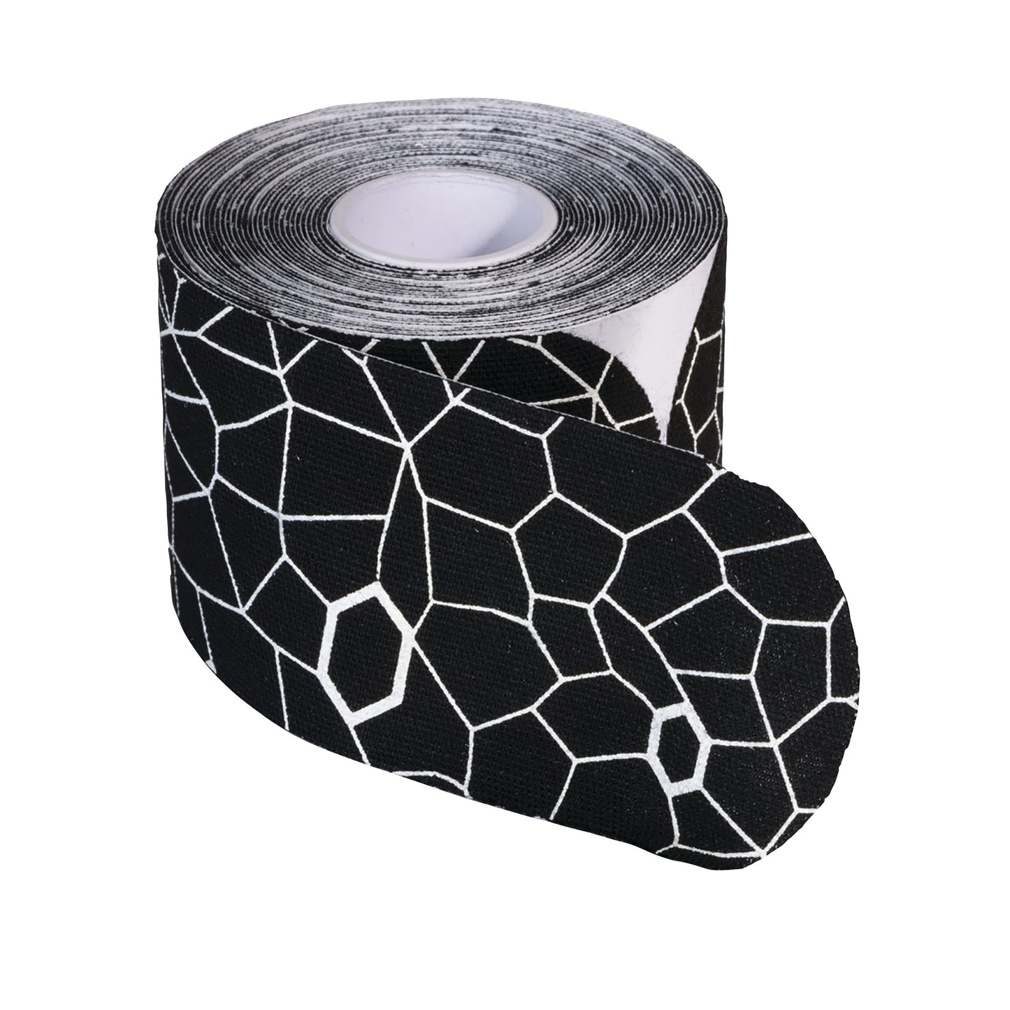 Kinesiology Tape, Black/White, 2"W x 10"L, Pre-Cut Strip, 20 Strip/Roll