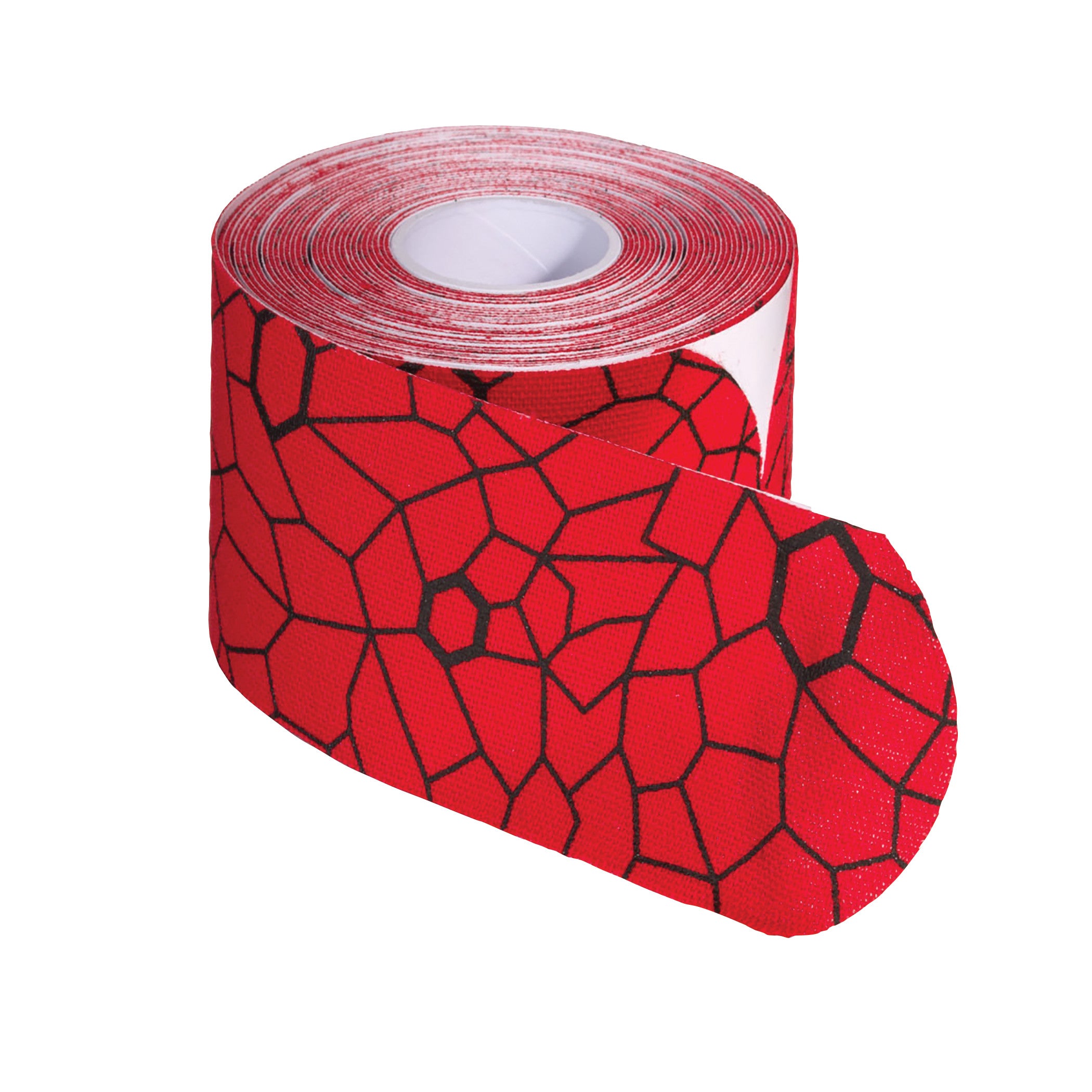 Kinesiology Tape, Red/Black, 2"W x 10"L, Pre-Cut Strip, 20 Strip/Roll