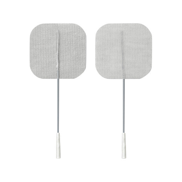 Two PALS Reusable Neurostimulation Cloth Electrodes with gray cables and white connectors are shown against a white background.