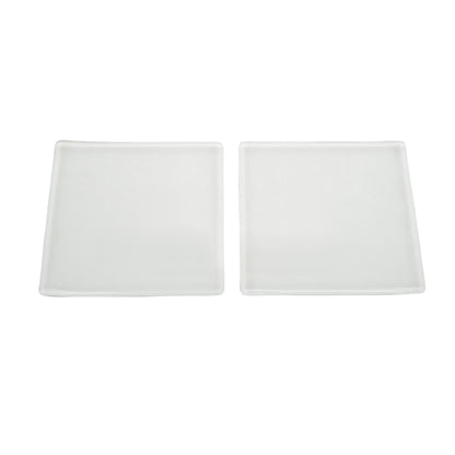 Two white Silipos Gel Dots and Squares are displayed against a plain background.