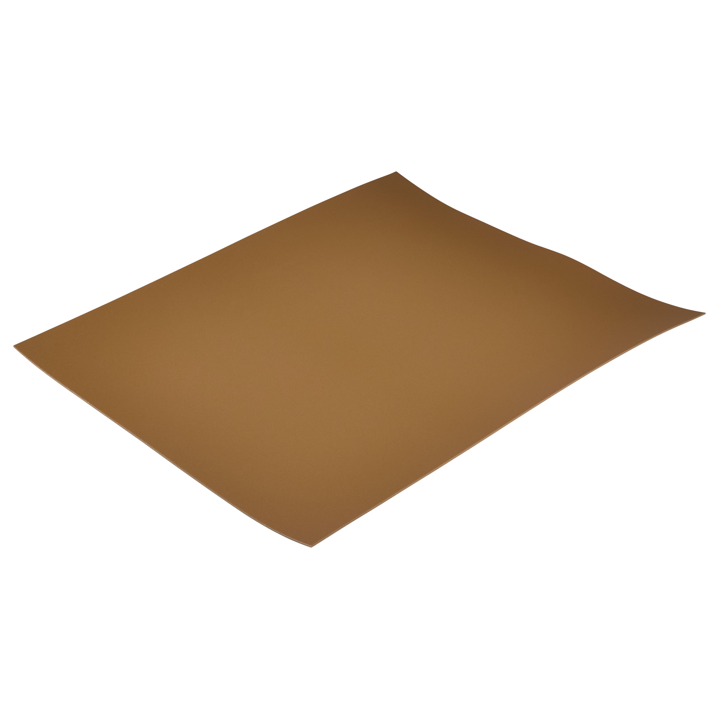 A sheet of AliMed AliPlast foam, shown in brown. The material is flat and slightly elevated, against a white background.