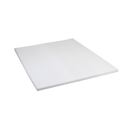 A flat, white Plastazote #1 foam sheet displayed against a white background.