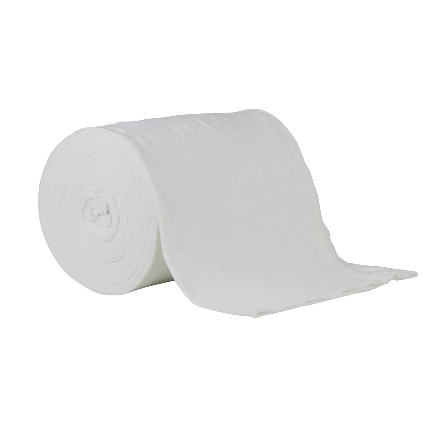 A roll of Compressogrip Tubular Elastic Bandage is shown with part of it unrolled, displaying its white elastic material.