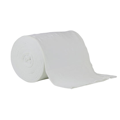 A roll of Compressogrip Tubular Elastic Bandage is shown with part of it unrolled, displaying its white elastic material.