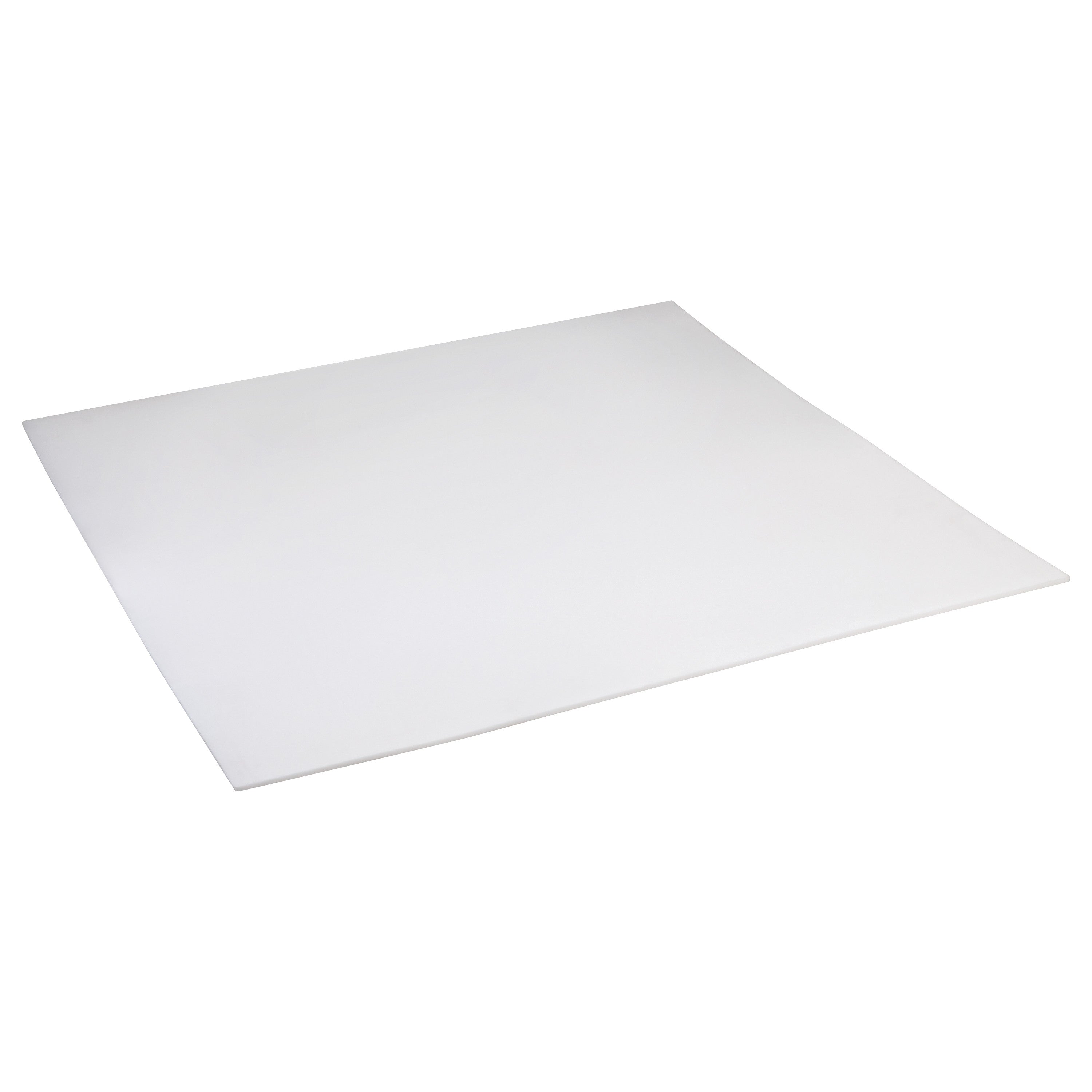 A large, flat sheet of Plastazote #1 in white, displayed against a plain white background.