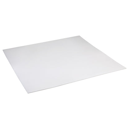 A large, flat sheet of Plastazote #1 in white, displayed against a plain white background.