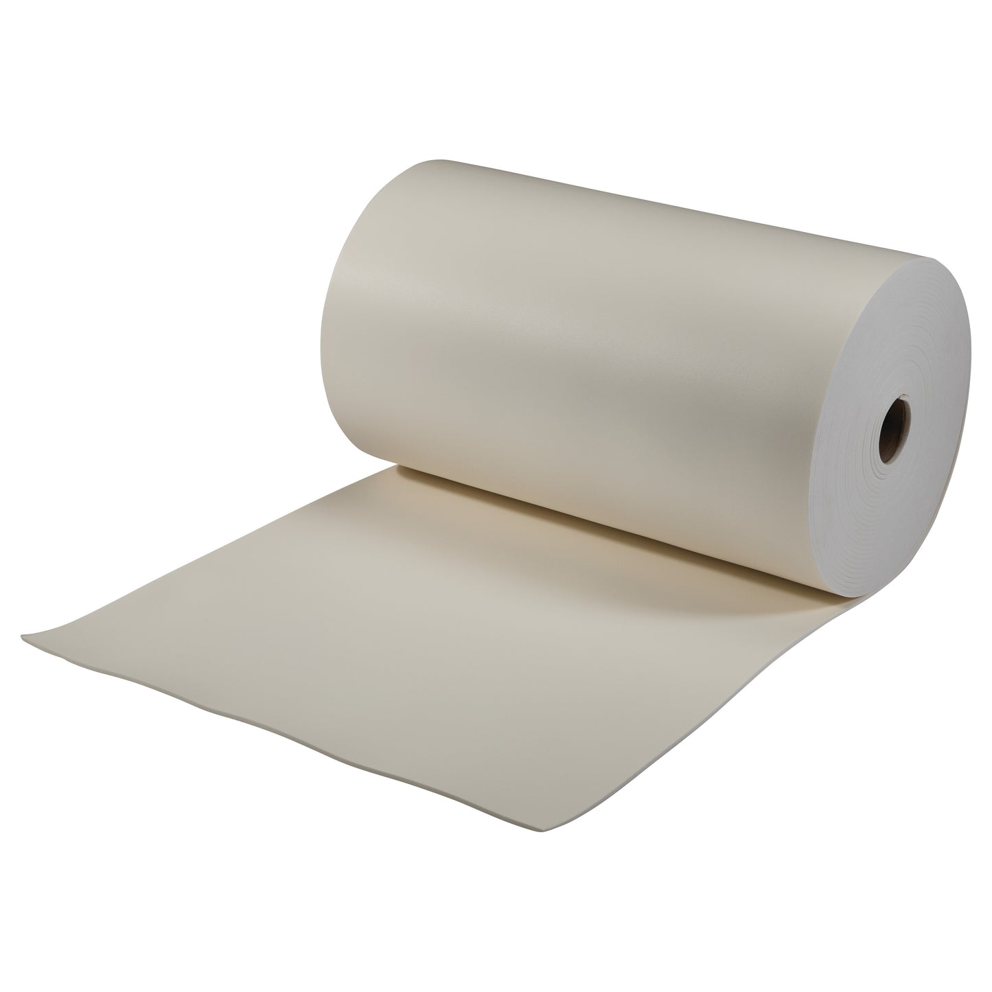 A roll of beige foam material labeled as AliMed AliPlast 4E is partially unrolled on a white background.