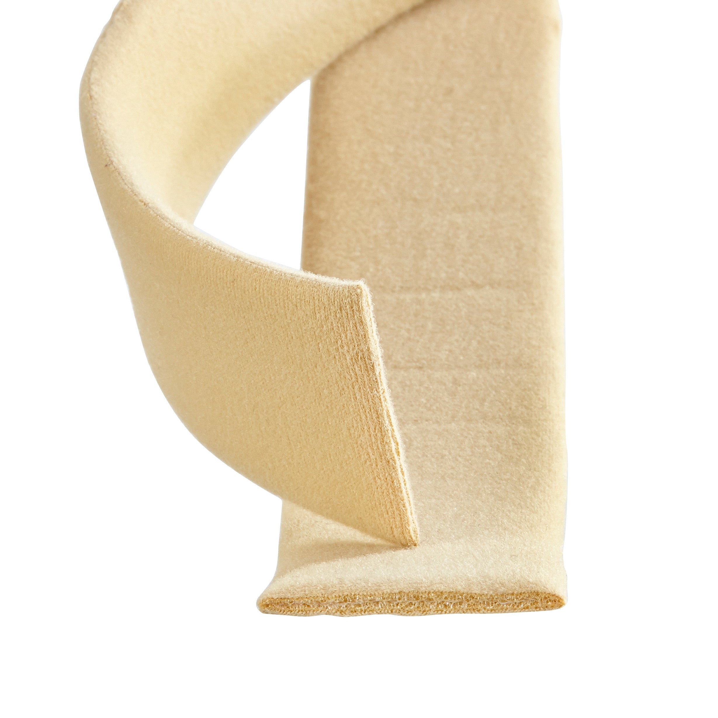 Close-up of AliMed Beta Pile II Loop, a beige, loop-style fabric strip with a soft texture, shown against a white background.