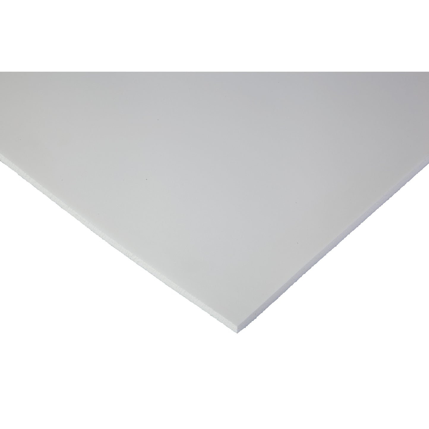 A white PE-LITE foam sheet with smooth edges and a flat surface is displayed.