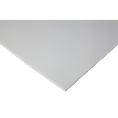 A white PE-LITE foam sheet with smooth edges and a flat surface is displayed.