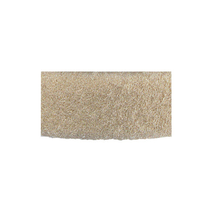 Close-up of beige VELCRO Brand Loop material with a textured, fibrous surface on a white background.