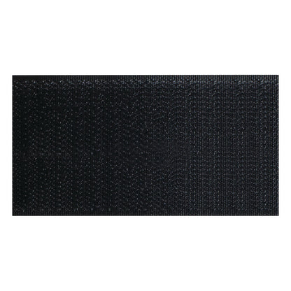 Close-up of VELCRO Brand Adhesive-Backed Medical Hook Tape in black, showing its textured surface.