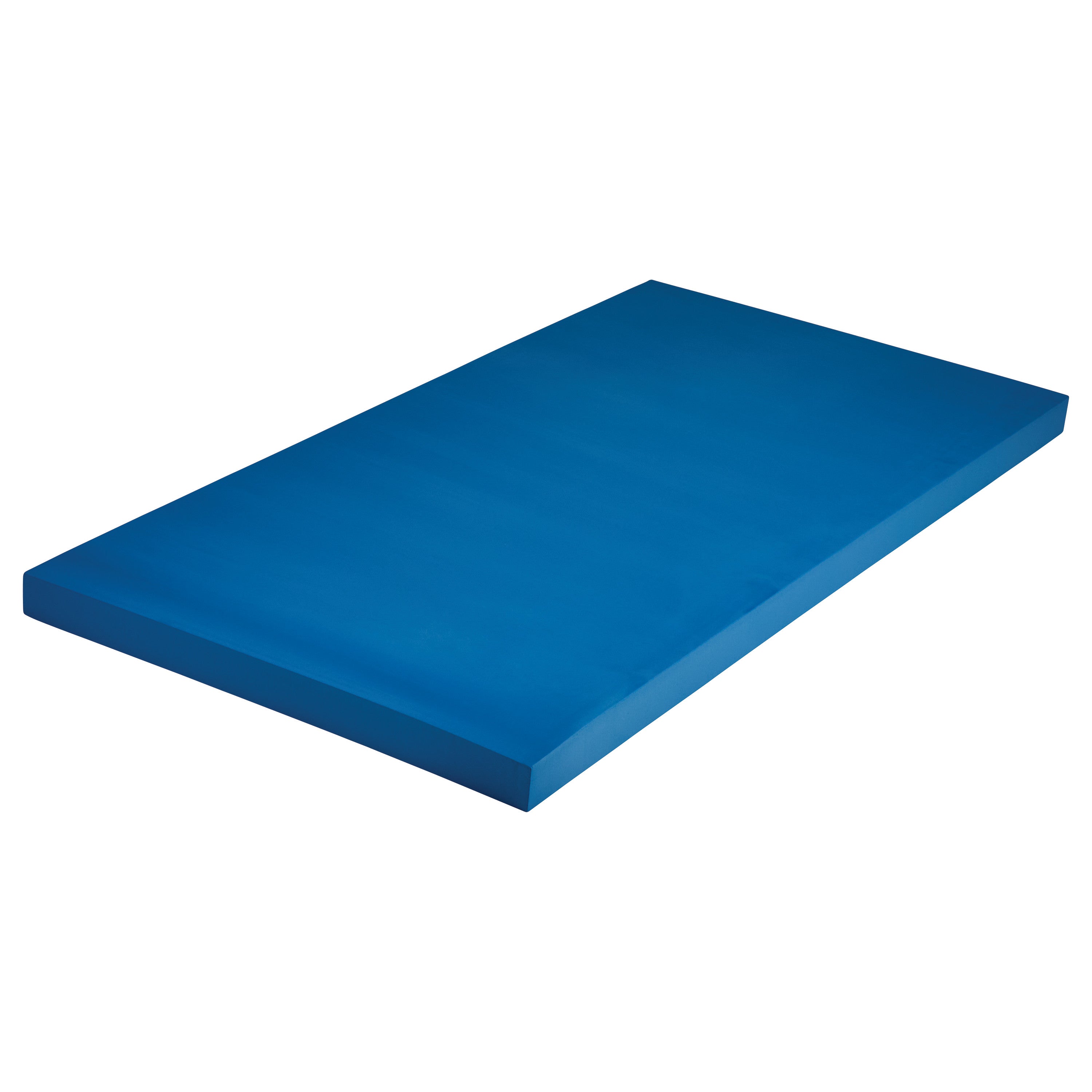 A flat, blue cushion called the AliMed Super Constructa Foam, shown against a white background.