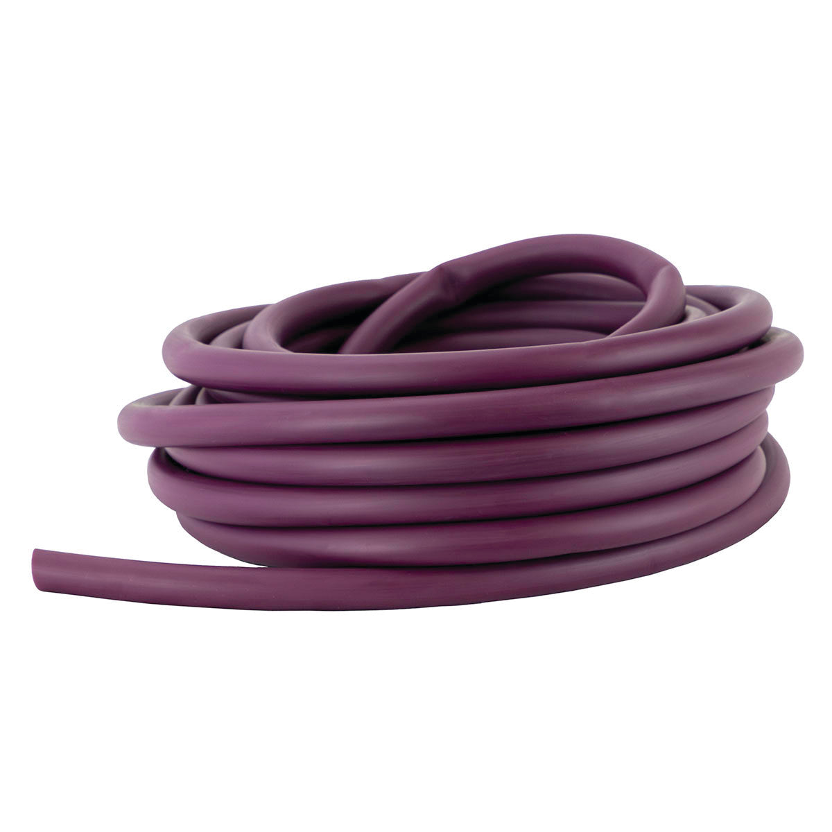 Coiled purple REP Band Non-Latex Tubing against a plain white background.