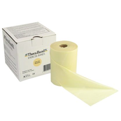 Latex Resistive Exercise Band, Tan, Extra Thin, 50-yd. Roll