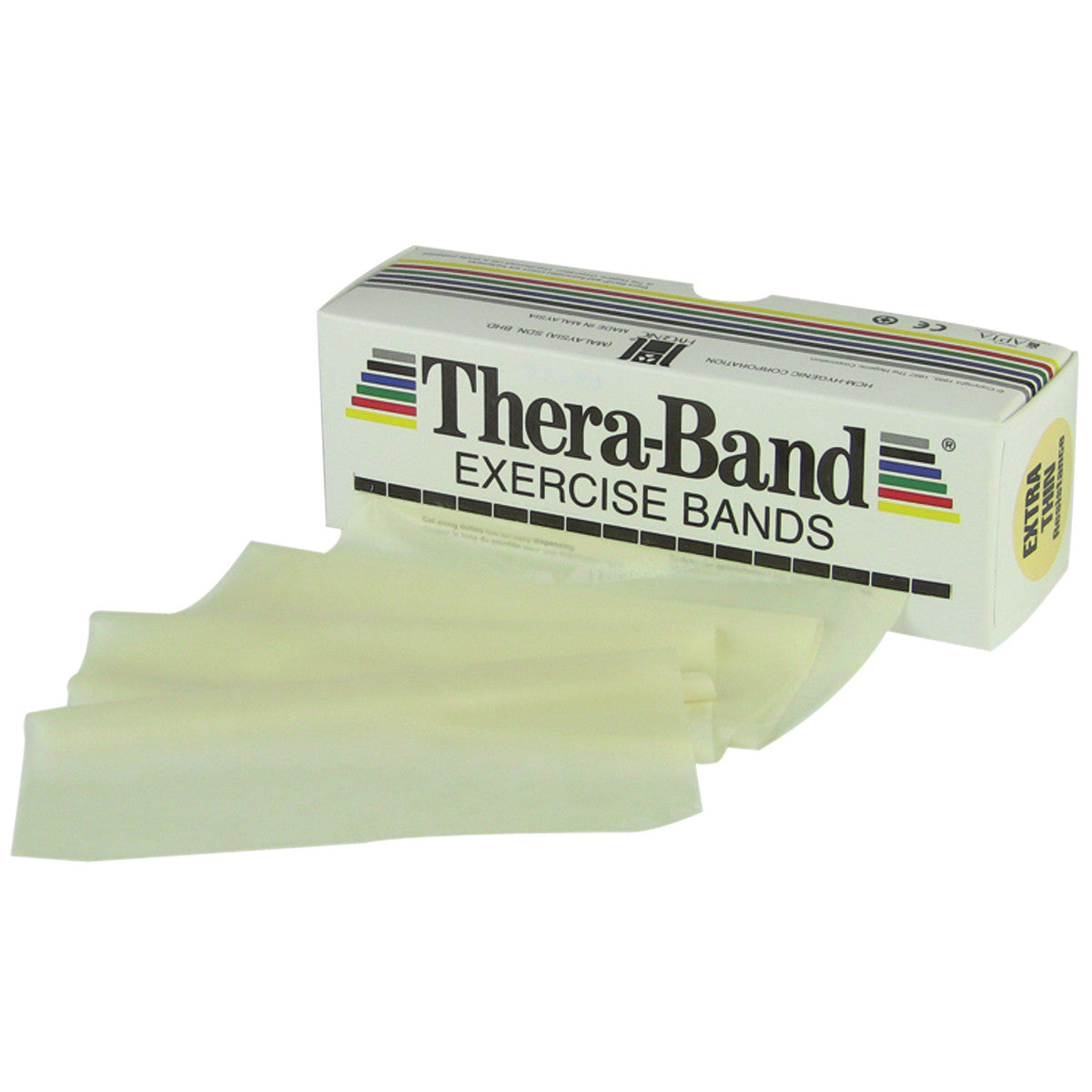Latex Resistive Exercise Band, Tan, Extra Thin, 6-yd. Roll