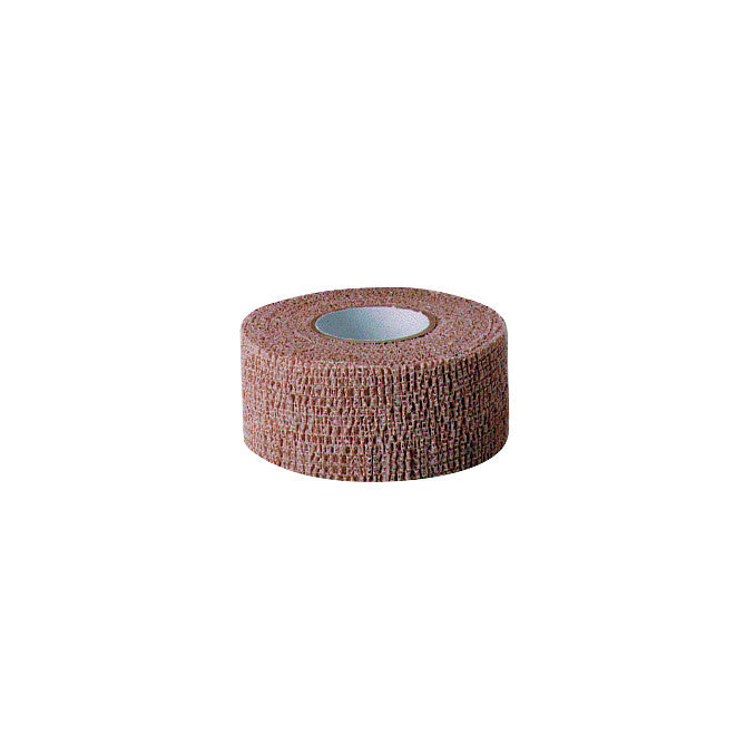 A brown CoFlex LF2 Flexible Cohesive Bandage roll stands upright against a white background.