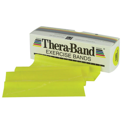 Latex Resistive Exercise Band, Yellow, Thin,  6-yd. Roll