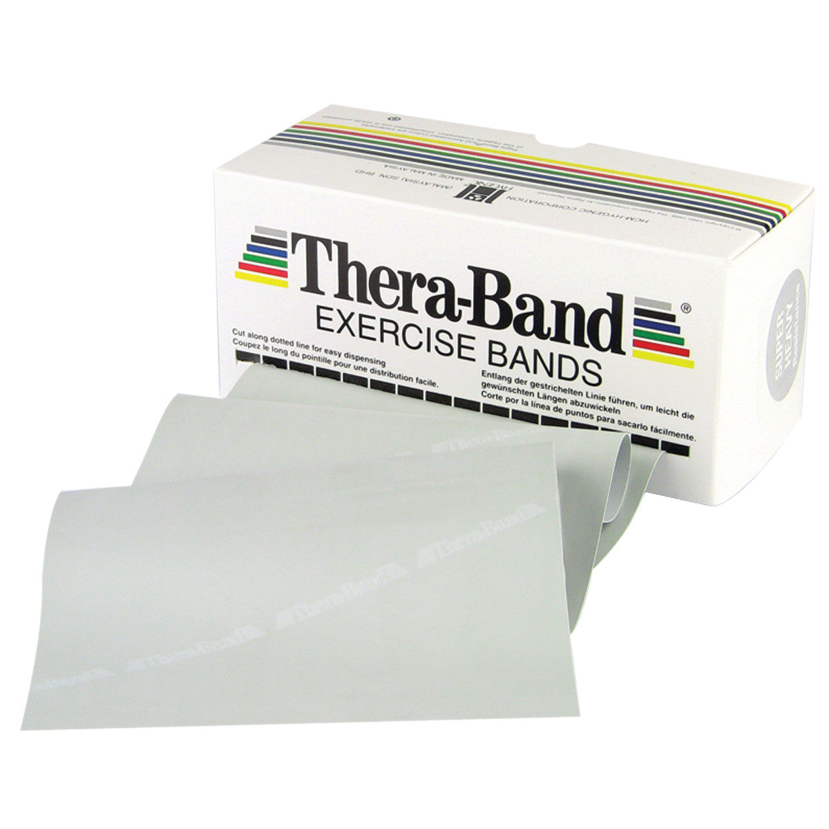 Latex Resistive Exercise Band, Silver, Super Heavy, 6-yd. Roll