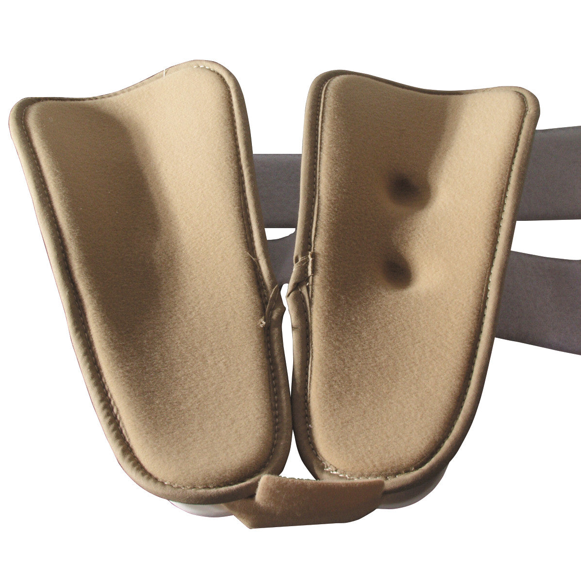 AliMed Ankle Brace with T-Foam Liner features cushioned, beige padding with contoured support for the ankle, secured by straps.