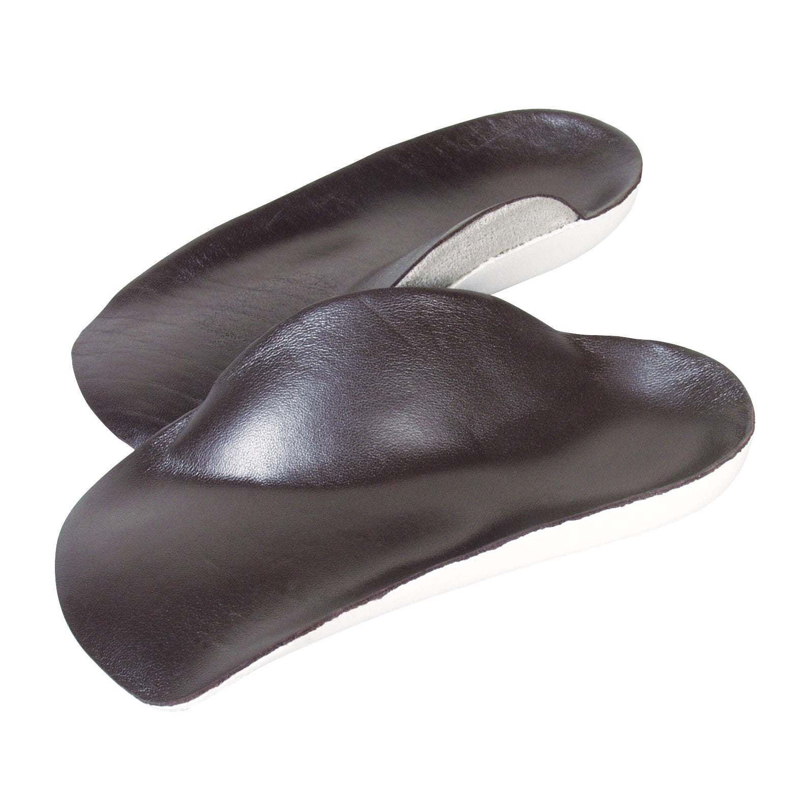 AliMed FREEDOM CaVus High Arch BFO Half Sole Orthotic, shown in black leather with a raised arch support design.