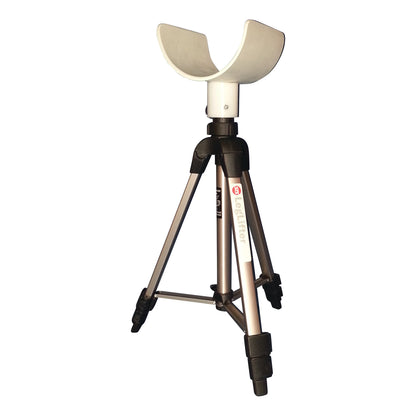 The STS LegLifter is a tripod with a U-shaped holder, designed to assist in lifting legs.