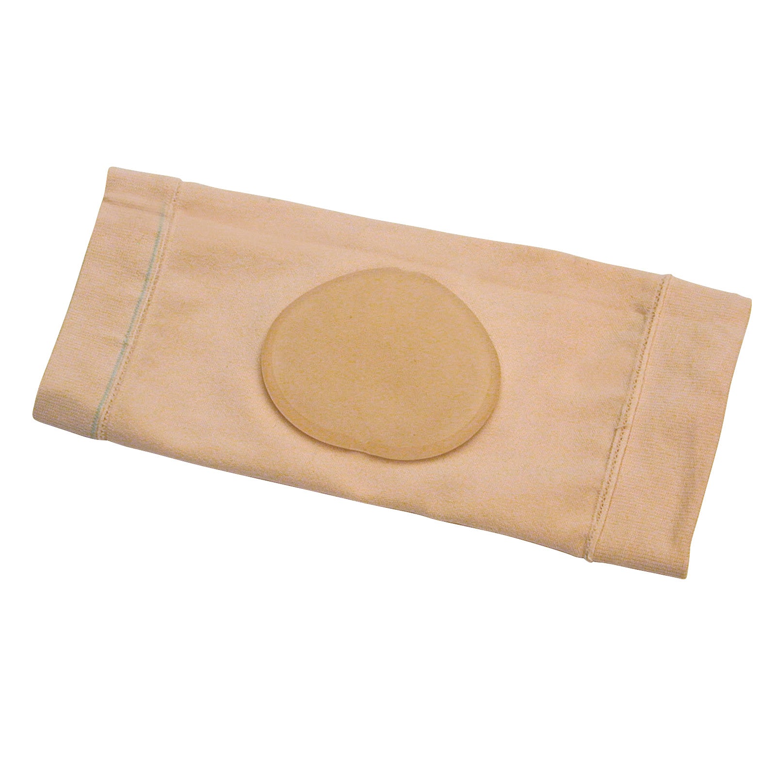 The PediFix Visco-GEL Malleolar Protection Sleeve is a beige fabric sleeve with a round gel cushion for ankle protection.
