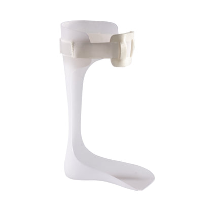 An AliMed Pediatric AFO, a white ankle-foot orthosis with a strap for support and stabilization.
