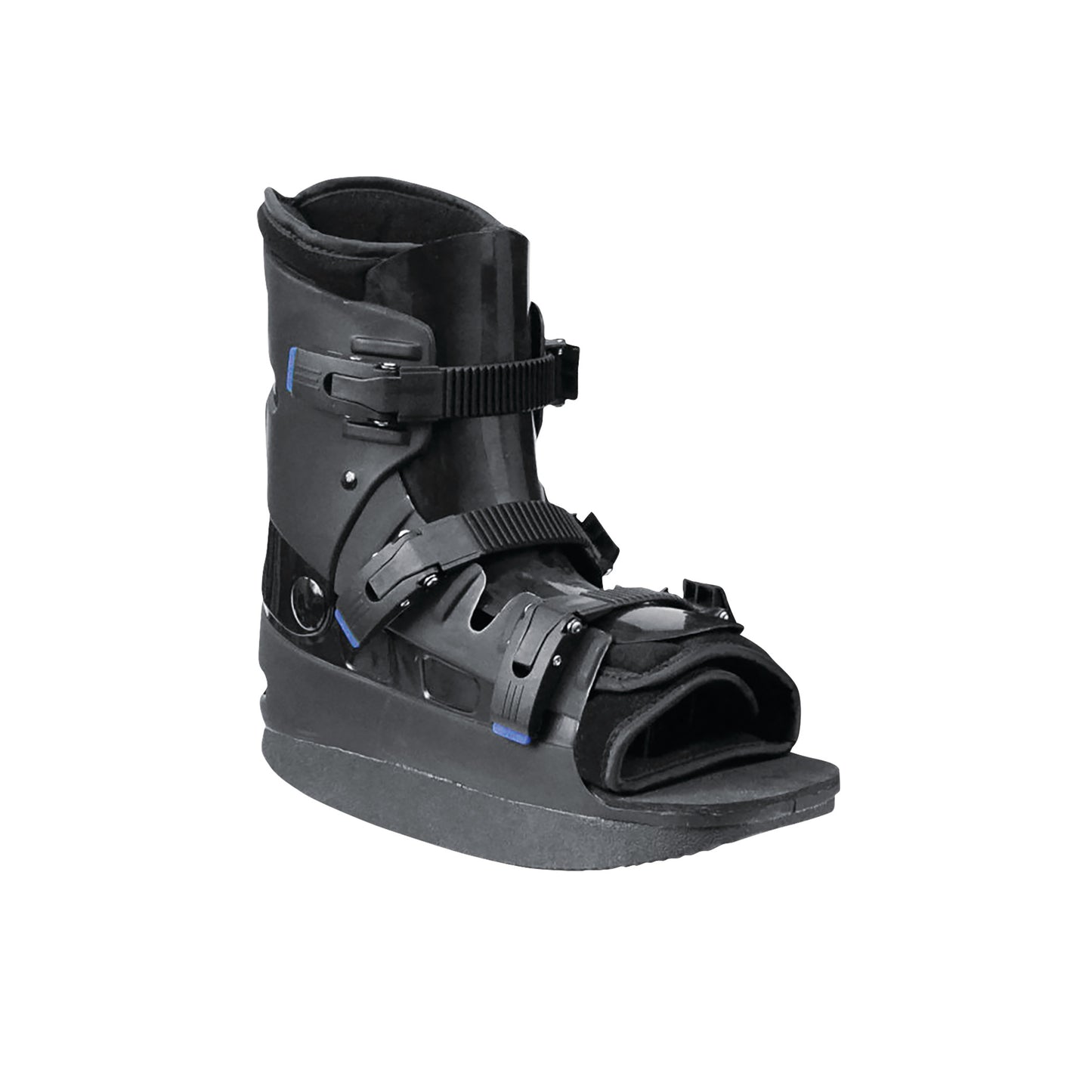 A DARCO Body Armor Low Walker boot designed for foot support, featuring adjustable straps and a sturdy sole on a white background.