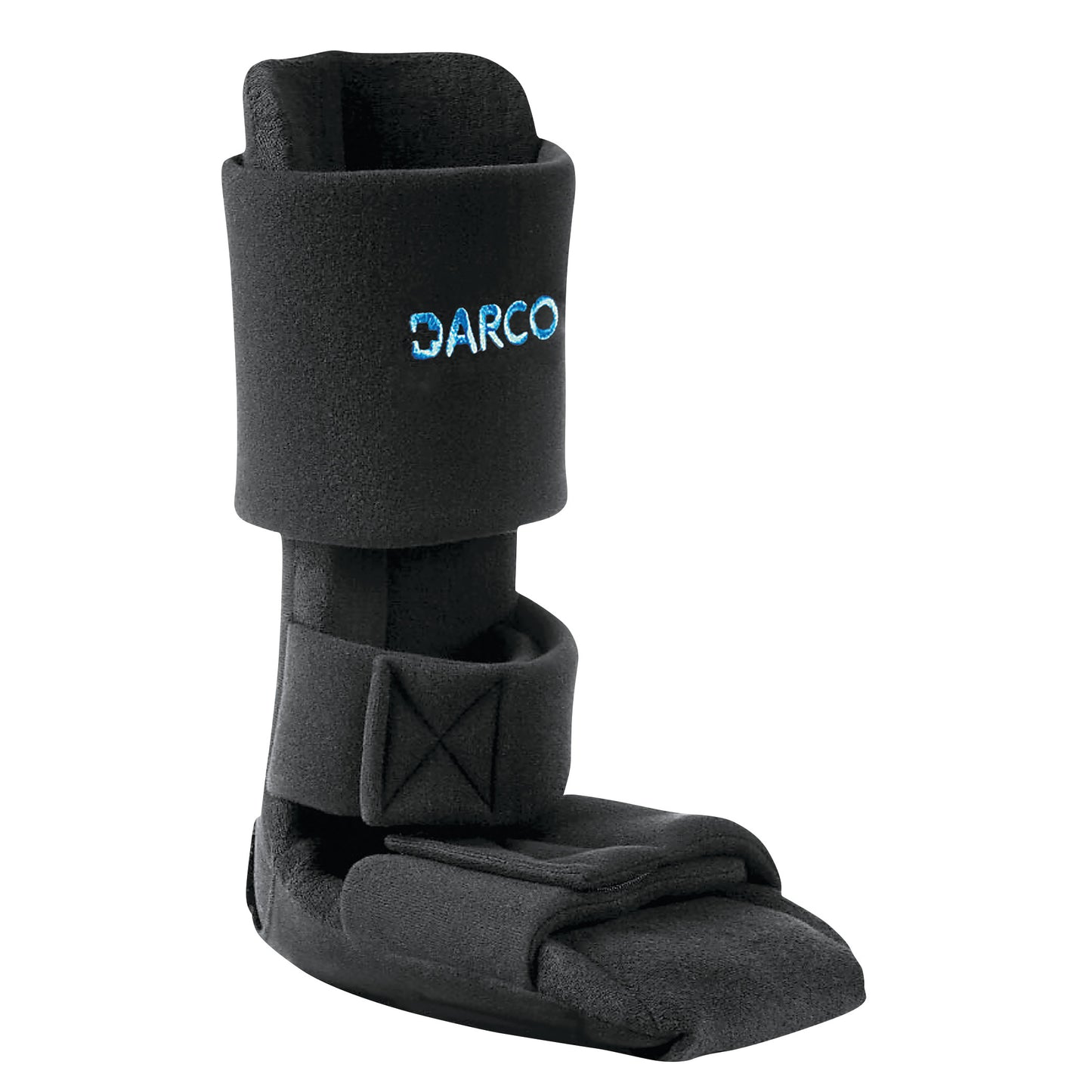 DARCO Night Splint Wedge in black, featuring a high ankle and adjustable straps for foot support and treatment.