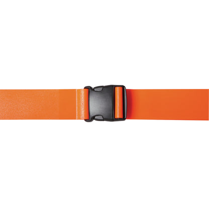 Orange AliMed Antimicrobial Wipeable Gait Belt with a black plastic buckle, designed for secure support and easy cleaning.