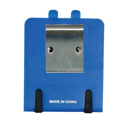 Blue Replacement Battery Door Cover for AliMed IQ Sensor Alarm, featuring a metal clip and "Made in China" text at the bottom.