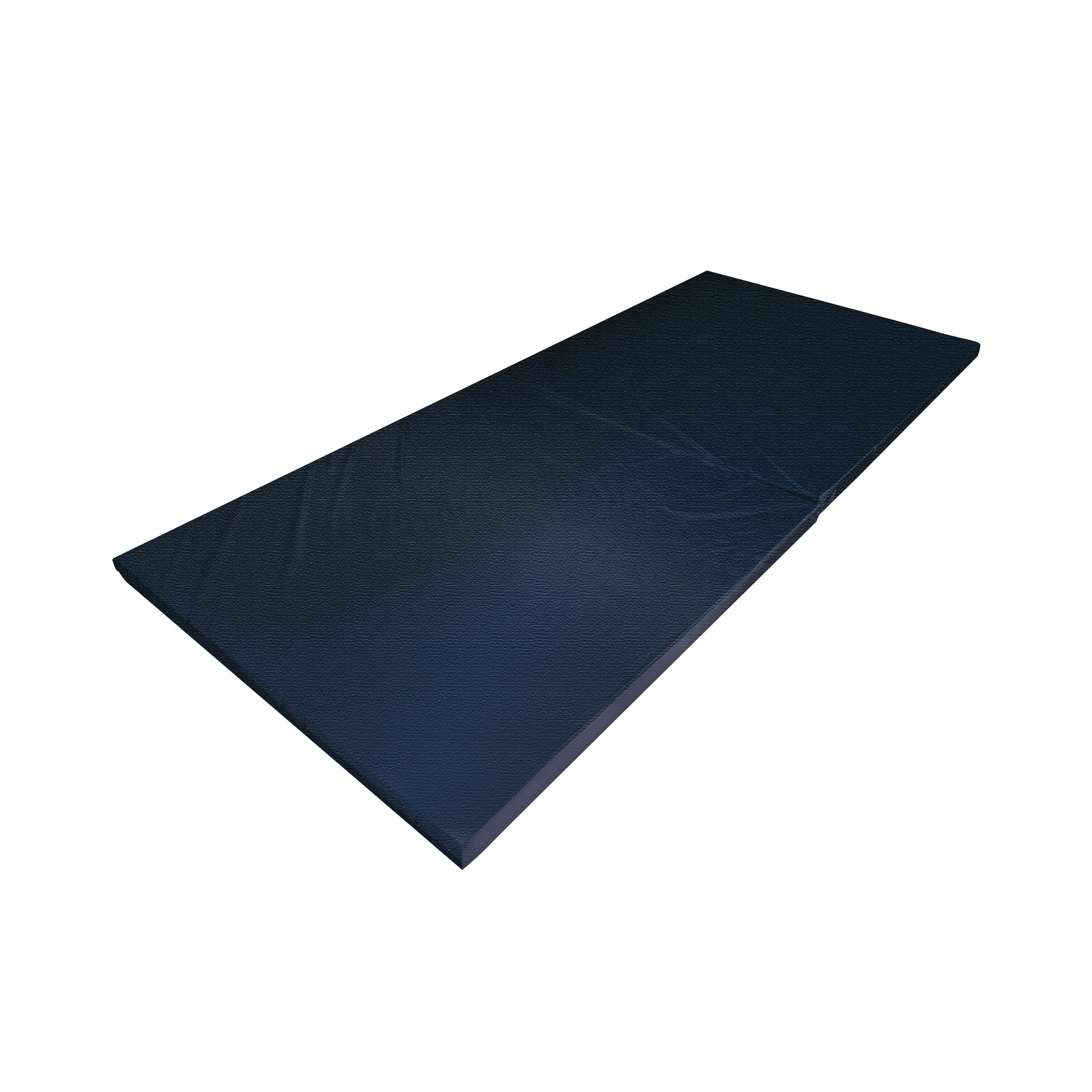 A flat, black NYOrtho Bedside Safety Mat designed for preventing injuries from falls, shown on a white background.