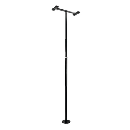 Black Security Pole with a T-shaped top for stability, designed for support and safety in standing or transferring positions.