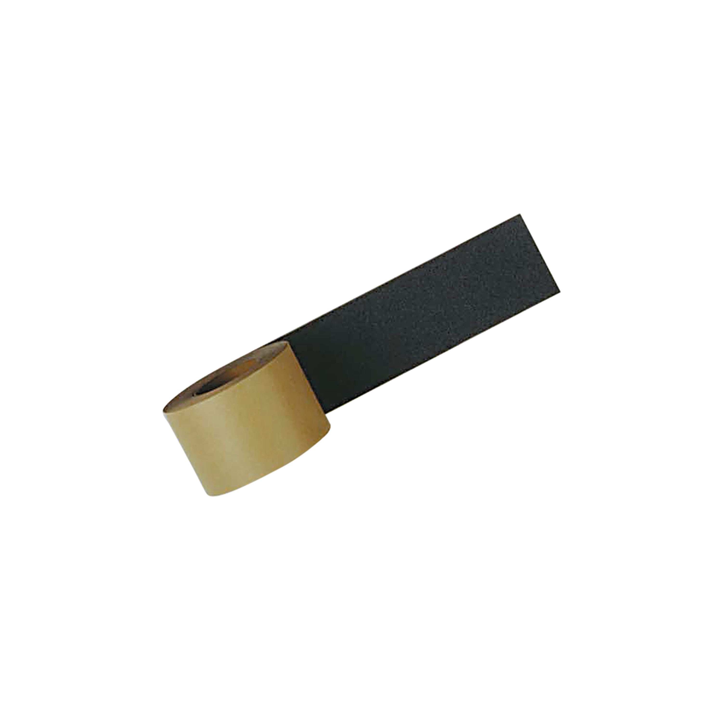 A roll of Anti-Slip Adhesive Tape with a black textured surface and a brown backing strip is partially unrolled.