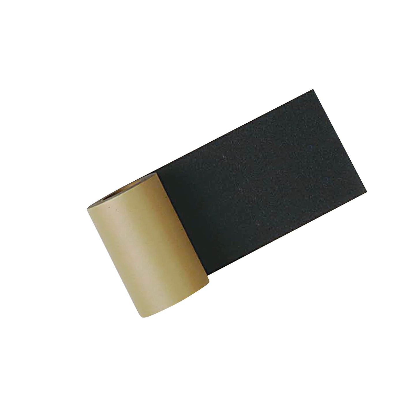 A roll of black Anti-Slip Adhesive Tape with a beige backing, partially unrolled, on a white background.