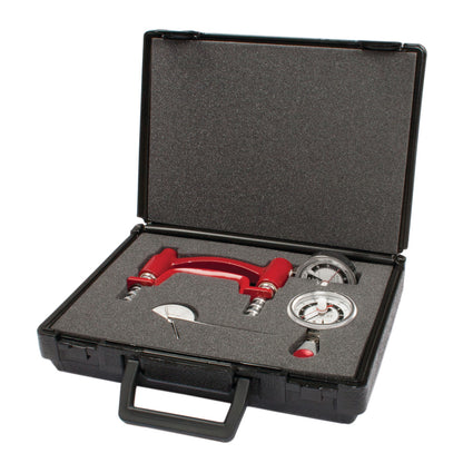 The Baseline Lite Hand Dynamometer Set includes a red hand dynamometer in a black foam-lined case with gauges and accessories.