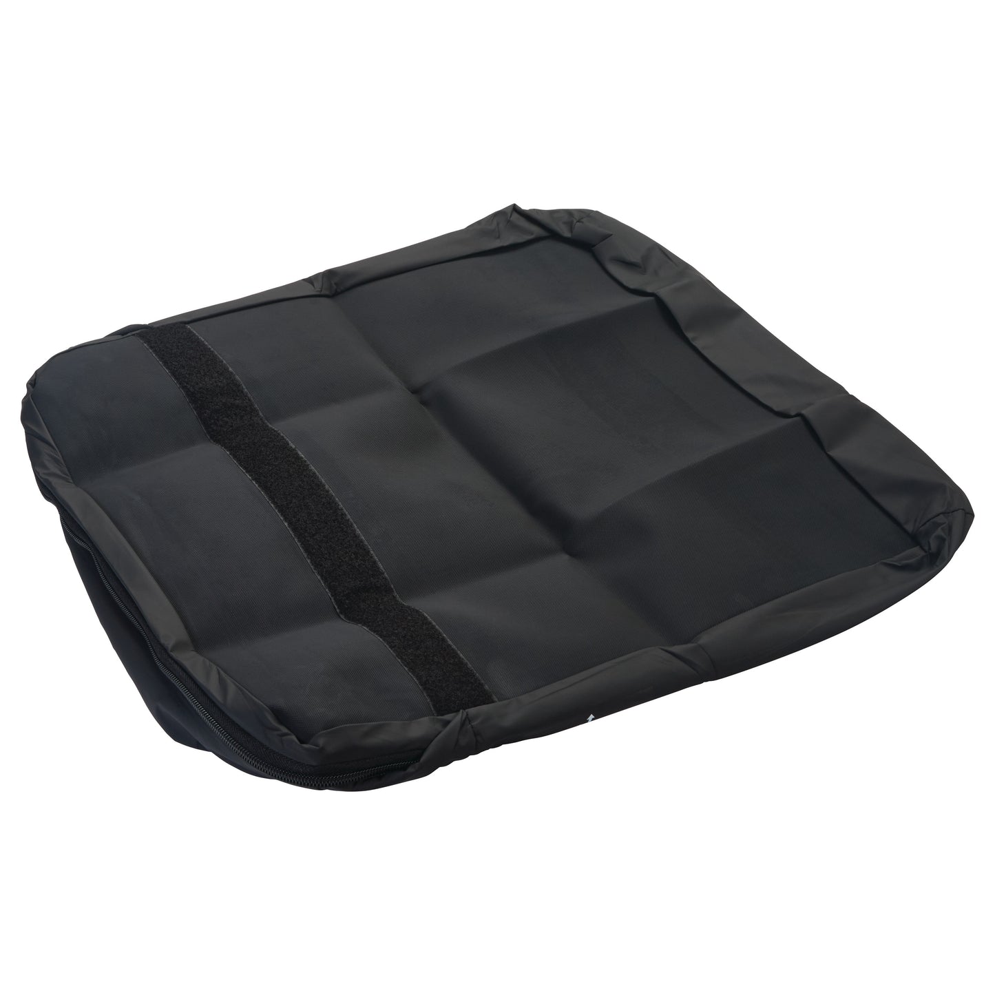 Heavy-Duty Replacement Cover for ROHO HIGH-PROFILE Wheelchair Cushion, shown in black with a textured strip down the center.