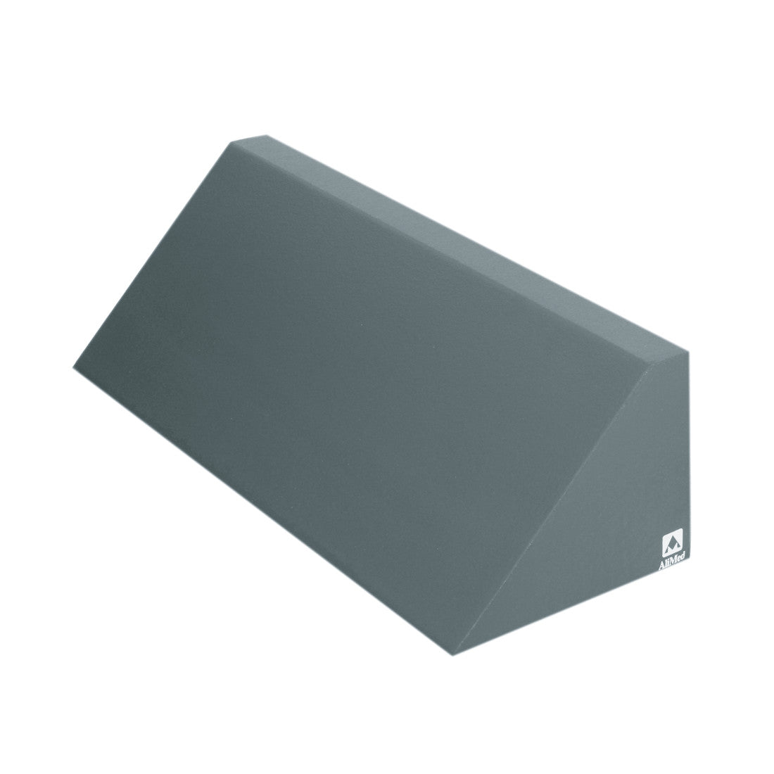 Gray foam wedge with an angled design. It's the AliMed Bariatric Body Positioning Wedge used for support and positioning.