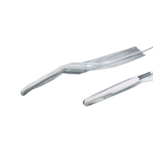CIVCO CIV-Flex Endocavity Probe Cover Kit, depicted with two transparent, flexible covers, designed for medical probe protection.