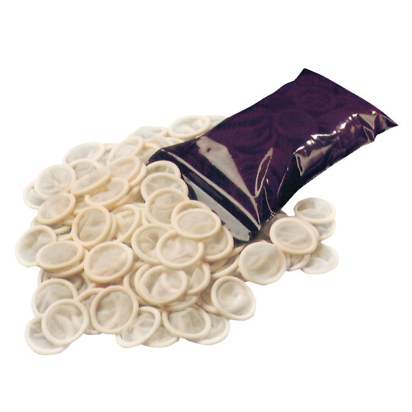 A pile of CIVCO Nonsterile Bulk Latex Endocavity Probe Covers is shown with a purple packaging on top.