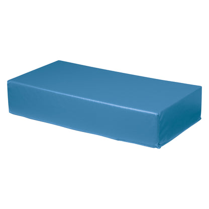 AliMed Vinyl-Covered Large Rectangle Positioner, a blue block, used for positioning in medical settings.