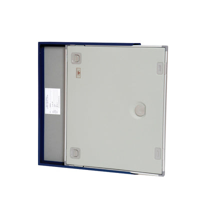 XRAC EZ Slide X-Ray Grid Encasement, 24 cm W x 30 cm L, 103 LPI, is shown with a blue outer frame and a light gray sliding cover.