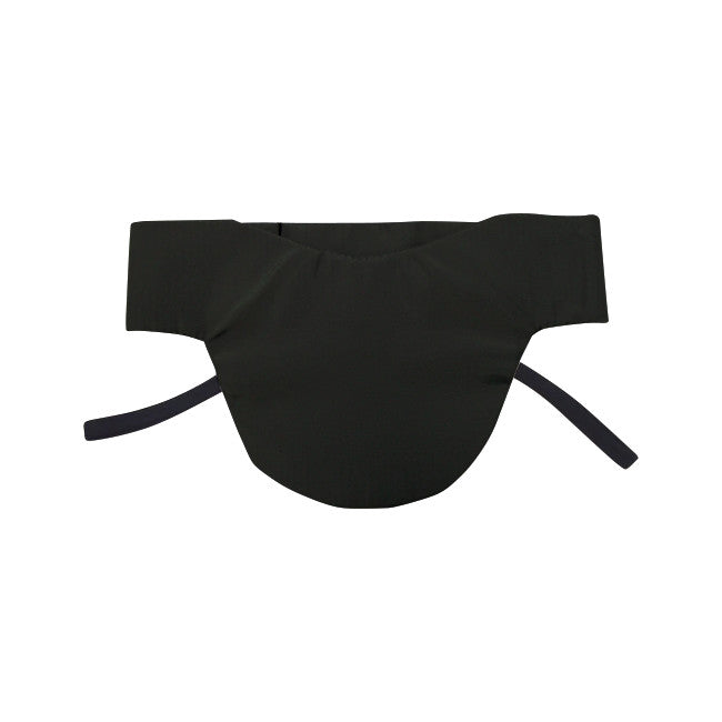 A black Wolf Sof-T Thyroid Collar, Lightweight Lead with adjustable straps, designed for neck protection during X-ray procedures.