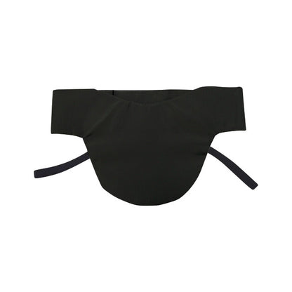 A black Wolf Sof-T Thyroid Collar, Lightweight Lead with adjustable straps, designed for neck protection during X-ray procedures.