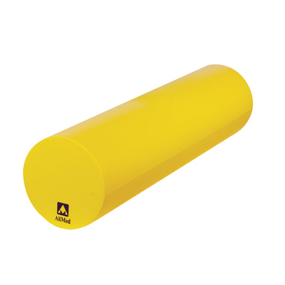 A bright yellow AliMed Protecta-Coat Roll Positioner, cylindrical in shape with a logo visible on one end.