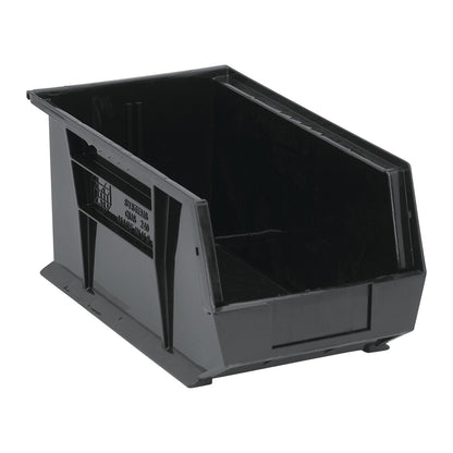 Black Quantum Ultra Stack and Hang Bin with open front for easy access and reinforced sides for durability.